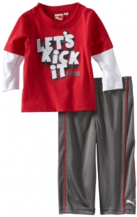 Puma - Kids Baby-boys Infant Let's Kick It Two Piece Set, Red, 24 Months Puma - Kids Baby-boys Infant Let's Kick It Two Piece Set, Red, 24 Months