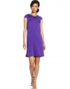 Catherine Malandrino Women's Reversible Cap Sleeve Dress, Purple, 6