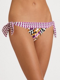 EXCLUSIVELY AT SAKS. The quintessential mix of bold prints, flattering self-tie sides and a minimal back coverage fit creates an enviable swim design. Contrasting fold-over waistbandSide tiesMinimal back coverageFully lined82% polyamide/18% spandexHand washImported Please note: Bikini top sold separately. EXCLUSIVELY AT SAKS. The quintessential mix of bold prints, flattering self-tie sides and a minimal back coverage fit creates an enviable swim design. Contrasting fold-over waistbandSide tiesMinimal back coverageFully lined82% polyamide/18% spandexHand washImported Please note: Bikini top sold separately.