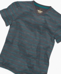 A classic basic. This v-neck t-shirt from Epic Threads is a simple way to build out his summer style. A classic basic. This v-neck t-shirt from Epic Threads is a simple way to build out his summer style.