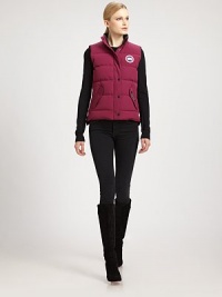 Cut a bit longer for more cool-weather coverage, this versatile vest features two fleece-lined, hand-warmer pockets and an interior pocket.Stand collarRemovable fur trimLogo buttonsFlap pocketsAbout 26 from shoulder to hemFully lined85% polyester/15% cottonFill: 625-fill power white-duck feathersDry cleanImportedFur origin: Canada Model shown is 5'11 (180cm) wearing US size Small. OUR FIT MODEL RECOMMENDS ordering true size. Cut a bit longer for more cool-weather coverage, this versatile vest features two fleece-lined, hand-warmer pockets and an interior pocket.Stand collarRemovable fur trimLogo buttonsFlap pocketsAbout 26 from shoulder to hemFully lined85% polyester/15% cottonFill: 625-fill power white-duck feathersDry cleanImportedFur origin: Canada Model shown is 5'11 (180cm) wearing US size Small. OUR FIT MODEL RECOMMENDS ordering true size.