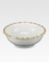 An elegant, sculptural and incredibly versatile serving bowl is crafted in ceramic stoneware and finished with handpainted detail. From the Classic Bamboo Collection 3-qt. capacity 4H X 11 diam. Dishwasher safe Imported 