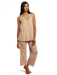 Midnight By Carole Hochman Women's Garden Sunset Capri Pajama Midnight By Carole Hochman Women's Garden Sunset Capri Pajama