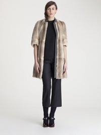 Short, cuffed sleeves and a soft wool collar lend a modern look to this plush fur style.Wool stand collarZip frontElbow-length sleevesSide slash pocketsFully lined96% Ferret-Badger fur/3% wool/1% cashmereDry cleanMade in Italy of imported fabricFur origin: ChinaModel shown is 5'11 (180cm) wearing US size 4. Short, cuffed sleeves and a soft wool collar lend a modern look to this plush fur style.Wool stand collarZip frontElbow-length sleevesSide slash pocketsFully lined96% Ferret-Badger fur/3% wool/1% cashmereDry cleanMade in Italy of imported fabricFur origin: ChinaModel shown is 5'11 (180cm) wearing US size 4.