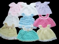 6 Pinafores & Dress Baby Crochet Pattern 20 USA 6 Pinafores & Dress Baby Crochet Pattern 20 USA