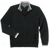 Hilfilger lazarus zip mock sweater black l