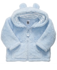 Snuggle in. He'll be irresistibly cute and cuddly in this fun microfleece hooded jacket from Carter's. Snuggle in. He'll be irresistibly cute and cuddly in this fun microfleece hooded jacket from Carter's.