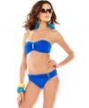 Add some bling to your beach look with Bleu by Rod Beattie's sexy bandeau bikini top!