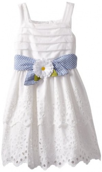 Bloome Girls 7-16 Tiered Eyelet Dress, White, 14 Bloome Girls 7-16 Tiered Eyelet Dress, White, 14