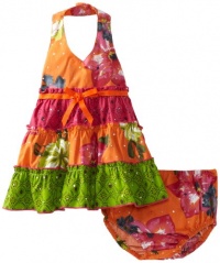 Blueberi Boulevard Baby-girls Newborn Ruffle Tiered Sundress, Orange, 6-9 Months Blueberi Boulevard Baby-girls Newborn Ruffle Tiered Sundress, Orange, 6-9 Months