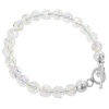 Sterling Silver Clear AB Round Crystal Bracelet 7.5 inch Made with Swarovski Elements