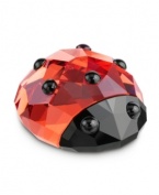 There's no cuter lucky charm than Swarovski's enchanting ladybug figurine, featuring a faceted red crystal body with black dots.