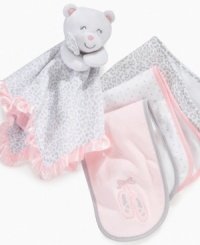 Doubled-layer cotton bear burp cloths by Carter's make staying clean look so cute. Doubled-layer cotton bear burp cloths by Carter's make staying clean look so cute.
