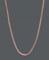 Turn heads with this simple chain in a bright pop of color. Necklace features a diamond cut wheat chain crafted in 14k rose gold. Approximate length: 16 inches.