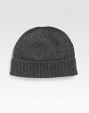 Winter knit hat in soft, sumptuous cashmere with signature web detail.Ribbed hemCashmereDry cleanMade in Italy