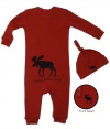 Hatley Trailing A Little Behind Coverall And Hat, Red, 12-18 Months