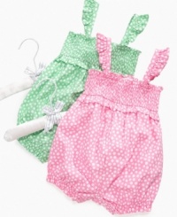 The little lady. She'll look poised in polka dots with this darling sleeveless romper from First Impressions. The little lady. She'll look poised in polka dots with this darling sleeveless romper from First Impressions.