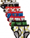 Handcraft Boys 2-7 7-Pack Justice League Logo Brief, Assorted, 2T/3T