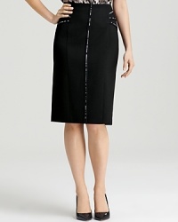 Fierce feline stripes lend exotic appeal to this Bloomingdale's Exclusive BASLER pencil skirt. Team with a classic blouse and polished heels for a restrained walk on the wild side. Fierce feline stripes lend exotic appeal to this Bloomingdale's Exclusive BASLER pencil skirt. Team with a classic blouse and polished heels for a restrained walk on the wild side.