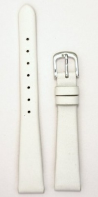 Ladies' Genuine Italian Leather Watchband White 12mm Watch Band Ladies' Genuine Italian Leather Watchband White 12mm Watch Band