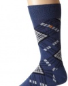 HUGO BOSS Men's Bright Argyle Crew Sock