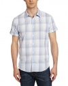 Calvin Klein Sportswear Men's Short Sleeve Yarn Dye Chambray Check