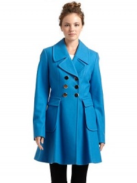 THE LOOKNotched lapelDouble-breasted button closureDual flap pockets with angled pocket detailTHE FITAbout 35 from shoulder to hemTHE MATERIALWool/polyester/viscoseFully linedCARE & ORIGINDry cleanImportedModel shown is 5'9 (175cm) wearing US size Small. THE LOOKNotched lapelDouble-breasted button closureDual flap pockets with angled pocket detailTHE FITAbout 35 from shoulder to hemTHE MATERIALWool/polyester/viscoseFully linedCARE & ORIGINDry cleanImportedModel shown is 5'9 (175cm) wearing US size Small.