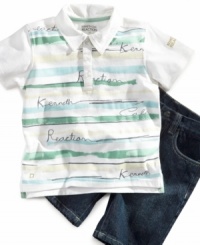 All set for the sun. He'll be warm-weather ready in this darling shirt and short set from Kenneth Cole. All set for the sun. He'll be warm-weather ready in this darling shirt and short set from Kenneth Cole.