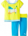 Puma - Kids Baby-Girls Infant Cutie Capri Set, Yellow, 24