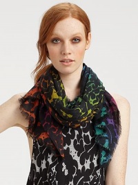 This featherweight style is printed in a vibrant, rainbow floral print, and woven with a hint of cashmere for extra softness.26 X 5890% modal/10% cashmereDry cleanMade in Italy of imported fabric This featherweight style is printed in a vibrant, rainbow floral print, and woven with a hint of cashmere for extra softness.26 X 5890% modal/10% cashmereDry cleanMade in Italy of imported fabric