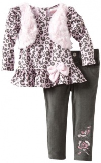 Nannette Baby-Girls Infant 2 Piece Leopard Pant Set, Grey, 12 Months Nannette Baby-Girls Infant 2 Piece Leopard Pant Set, Grey, 12 Months