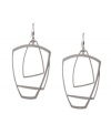 Perfectly picturesque. These face-framing BCBGeneration drop earrings feature dramatic cut-out shapes crafted in light hematite tone mixed metal. Approximate drop: 2 inches.