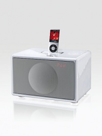 From the Swiss firm that introduced luxury iPod audio fidelity comes the Model S, bringing great sound, style and simplicity to any room. Includes the new PowerDock connector, TouchLight controls and a digital radio tuner with alarm clock. TouchLight controls are invisible until a hand reaches for the cabinet. When the iPod/iPhone is removed, the motorized PowerDock spins closed and the protruding connector disappears. From the Swiss firm that introduced luxury iPod audio fidelity comes the Model S, bringing great sound, style and simplicity to any room. Includes the new PowerDock connector, TouchLight controls and a digital radio tuner with alarm clock. TouchLight controls are invisible until a hand reaches for the cabinet. When the iPod/iPhone is removed, the motorized PowerDock spins closed and the protruding connector disappears.