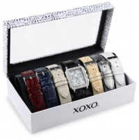 XOXO Women's XO9025 Seven Color Crocodile Interchangeable Strap Set Watch XOXO Women's XO9025 Seven Color Crocodile Interchangeable Strap Set Watch