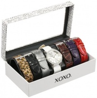 XOXO Women's XO9054 Seven Color Croco Interchangeable Strap Set Watch XOXO Women's XO9054 Seven Color Croco Interchangeable Strap Set Watch