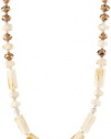 Kenneth Cole New York Urban Naturals Ivory Geometric Bead Long Necklace, 39