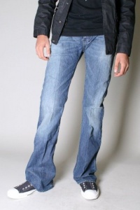 Diesel Mens Denim Jeans - Straight Leg - Slight Boot Cut - Faded Wash