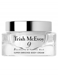 #9 Blackberry and Vanilla Musk Super Enriched Body Cream. The luscious Blackberry and Vanilla Musk scent is now available in a skin-smoothing, shimmery body cream. This enriched body treatment is easily absorbed and a pleasure to use. Available in a beautiful lucite container, topped with a silverplated lid to make every application as luxurious as the first time. 3.5 oz. #9 Blackberry and Vanilla Musk Super Enriched Body Cream. The luscious Blackberry and Vanilla Musk scent is now available in a skin-smoothing, shimmery body cream. This enriched body treatment is easily absorbed and a pleasure to use. Available in a beautiful lucite container, topped with a silverplated lid to make every application as luxurious as the first time. 3.5 oz.