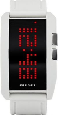 Diesel Watches Men's White Color Domination LED Digital Black Dial Watch (White) Diesel Watches Men's White Color Domination LED Digital Black Dial Watch (White)