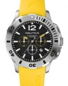 Nautica Men's N16566G BFD 101 Yellow Resin and Black Dial Watch