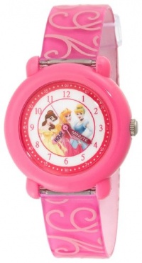 Disney Kids' PN1005 Princess Time Teacher Pink Strap Watch