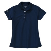 Izod Ladies Moisture Wicking UV Protection Performance Pique Golf Shirt, CHROME BLUE (NAVY), Large
