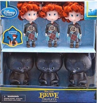 Disney / Pixar BRAVE Movie Exclusive Doll Set Triplets Bears