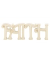 Keep the faith. Crafted in gold-trimmed ivory porcelain, this Lenox Expressions figurine is a beautiful reminder and elegant addition to any room.