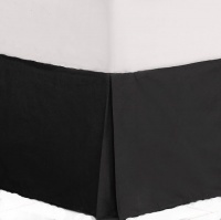 Divatex Home Fashions 200-Thread Count Full Bed Skirt/Dust Ruffles, Black Divatex Home Fashions 200-Thread Count Full Bed Skirt/Dust Ruffles, Black