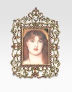 A keepsake piece fit for a special photograph, beautifully handcrafted in brass ox-plated pewter with Swarovski crystal trim. Accommodates a 2½ X 3 photographOverall, 4¾ X 6¾Made in USA