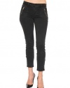 Women's J Brand Ginger Mid-Rise Cropped Zip Jean in Vintage Black Widow