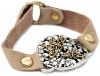 Lucky Brand Two-Tone Butterfly Plaque Leather Bracelet