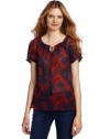 Lucky Brand Women's Smocked Peasant Top