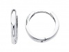 14k White Gold 2mm Thickness Small Huggies Earrings for Kids & Teens (0.4 or 10mm)